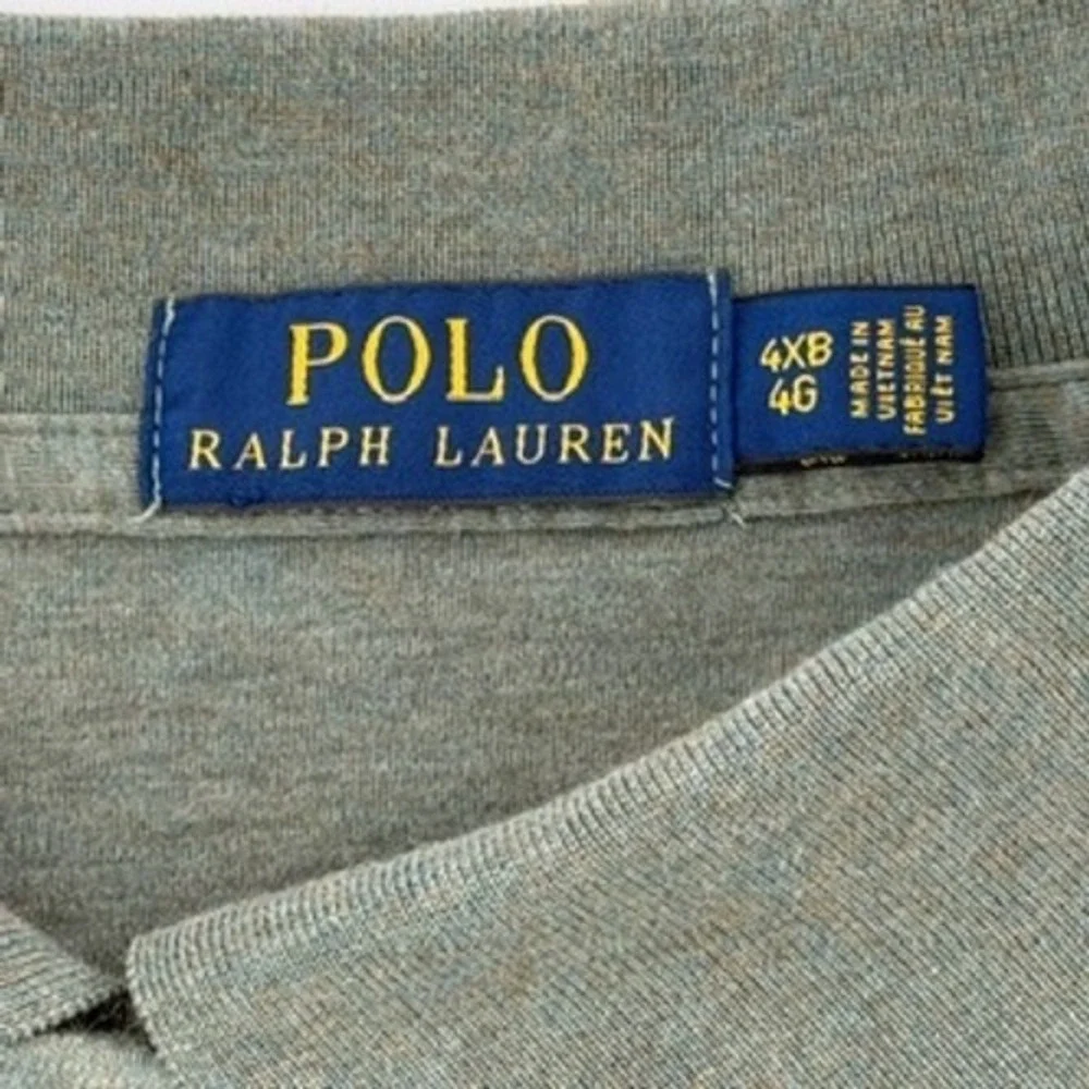 Polo Ralph Lauren Polo Shirt Mens 4XB Gray Classic Fit Short Sleeve Pony‎ Logo